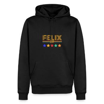 Felix - Männer Premium Bio Hoodie - Schwarz - Vorne - Nico (187cm)