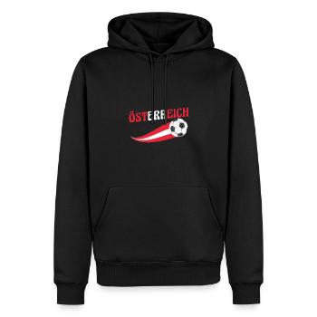 Autrichiens Autriche - Sweat à capuche Premium bio Homme - noir - Devant - Nico (187cm)