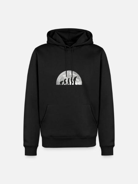 Golfeur Evolution Golf - Sweat à capuche Premium bio Homme - noir
