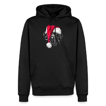 BULLDOG ALLEMAND - GREAT DANE Noël - Sweat à capuche Premium bio Homme - noir - Devant - Nico (187cm)