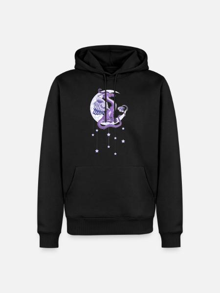 Vendel Dragon - la lune - Sweat à capuche Premium bio Homme - noir