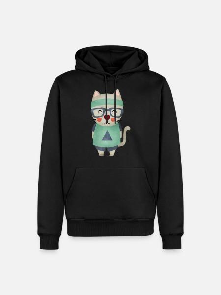 Monsieur Cat - Men’s Premium Organic Hoodie - black