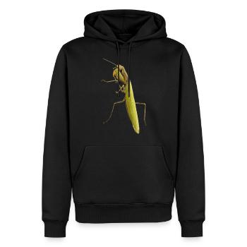 Une mante religieuse en attente - Sweat à capuche Premium bio Homme - noir - Devant - Nico (187cm)