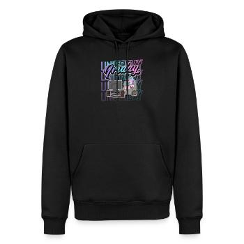 Licorne le vendredi week-end - Sweat à capuche Premium bio Homme - noir - Devant - Nico (187cm)