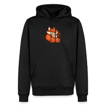 Idée cadeau Fox Animal Zoo Wild Animal Fur Wilderness - Sweat à capuche Premium bio Homme - noir - Devant - Nico (187cm)
