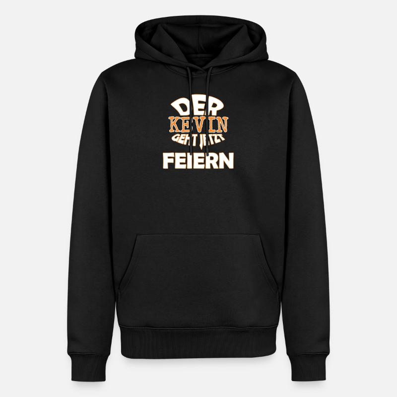 Kevin - Sweat à capuche Premium bio Homme - noir