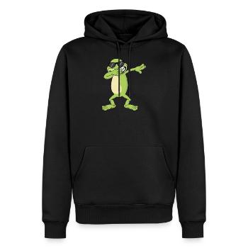 Frosch Dabbing Dab Geschenk - Männer Premium Bio Hoodie - Schwarz - Vorne - Nico (187cm)