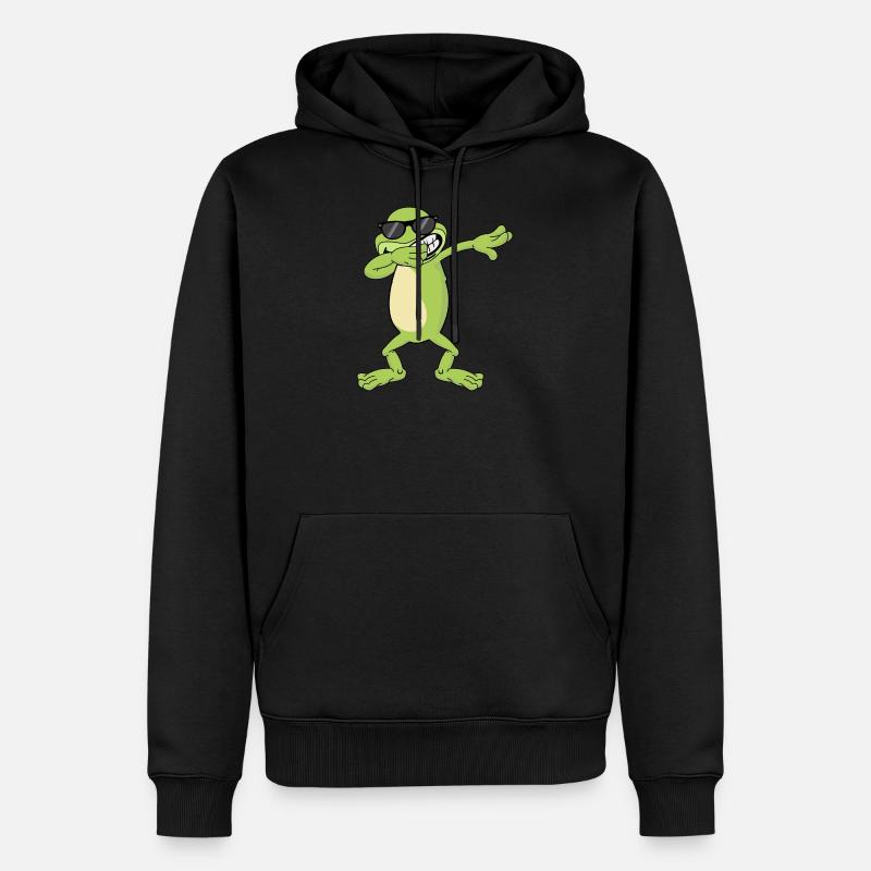 Frosch Dabbing Dab Geschenk - Männer Premium Bio Hoodie - Schwarz