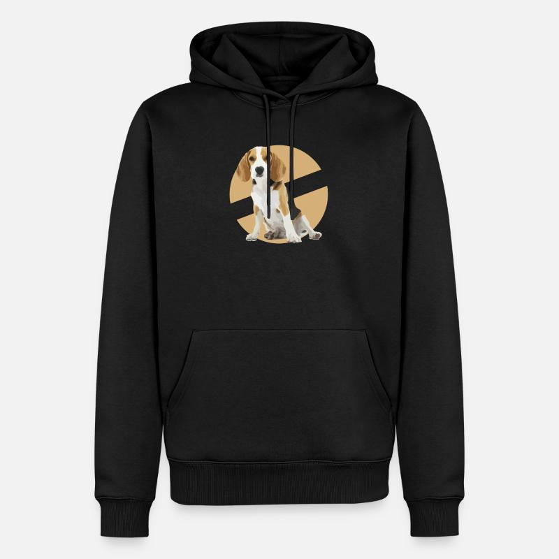 Beagle - Männer Premium Bio Hoodie - Schwarz
