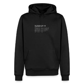 Tiler definition - Men’s Premium Organic Hoodie - black - Front - Nico (187cm)