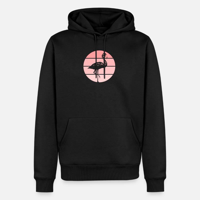 flamant - Sweat à capuche Premium bio Homme - noir