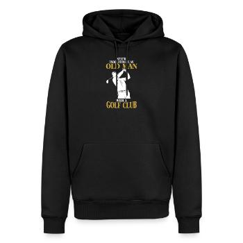 Golfer Shirt - Männer Premium Bio Hoodie - Schwarz - Vorne - Nico (187cm)