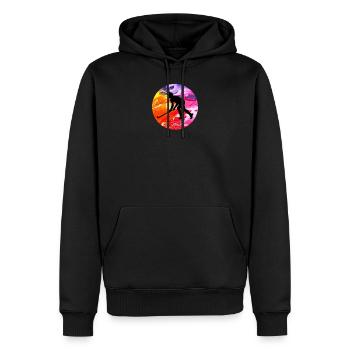HOCKEY SUR GAZON - Sweat à capuche Premium bio Homme - noir - Devant - Nico (187cm)