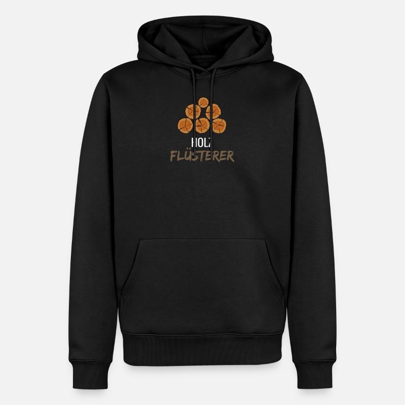 Holz Flüsterer - Männer Premium Bio Hoodie - Schwarz