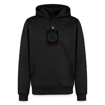 MTB - Männer Premium Bio Hoodie - Schwarz - Vorne - Nico (187cm)
