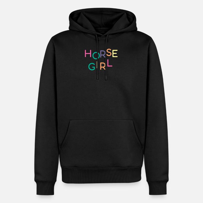 Pferde Pferdemädchen Reiten Mädchen Geschenk - Männer Premium Bio Hoodie - Schwarz