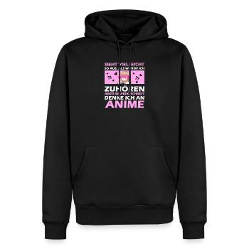 Waifu japanese anime - aesthetic - Männer Premium Bio Hoodie - Schwarz - Vorne - Nico (187cm)