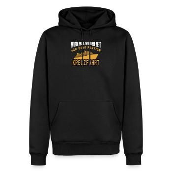 Zeit für eine Kreuzfahrt - Männer Premium Bio Hoodie - Schwarz - Vorne - Nico (187cm)