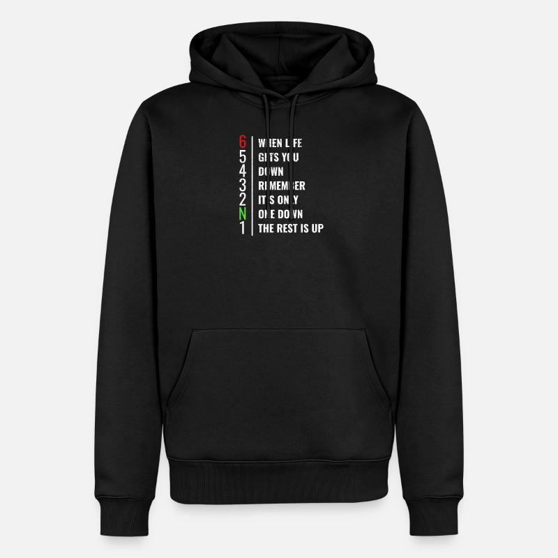 Moto circuit - Sweat à capuche Premium bio Homme - noir