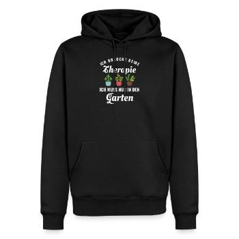 Garten - Männer Premium Bio Hoodie - Schwarz - Vorne - Nico (187cm)