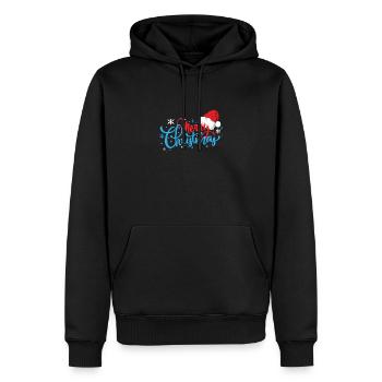 Merry Christmas - Männer Premium Bio Hoodie - Schwarz - Vorne - Nico (187cm)