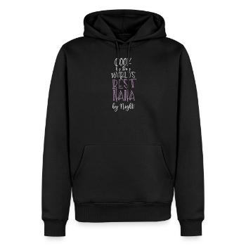 Cook By Day World's Best Nana By Night - Men’s Premium Organic Hoodie - black - Front - Nico (187cm)