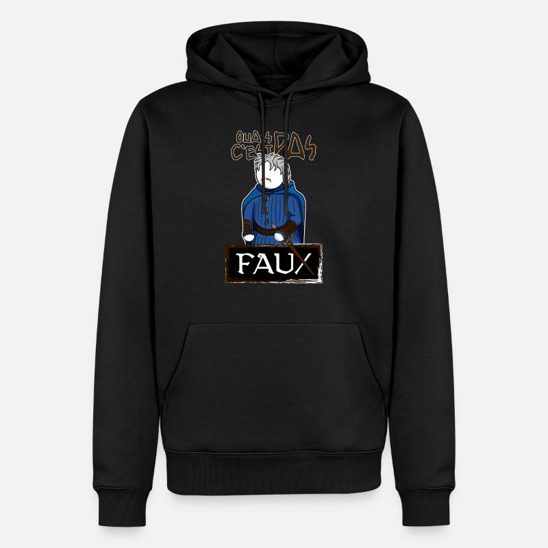 Perceval : Ouais C'est Pas Faux - Sweat à capuche Premium bio Homme - noir