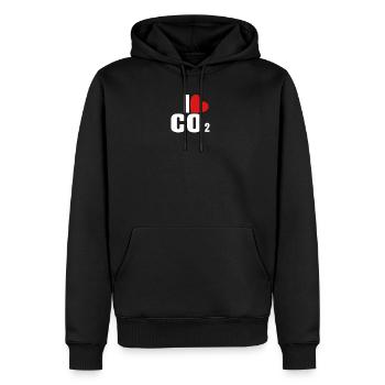 J'adore le dioxyde de carbone CO2 - Sweat à capuche Premium bio Homme - noir - Devant - Nico (187cm)