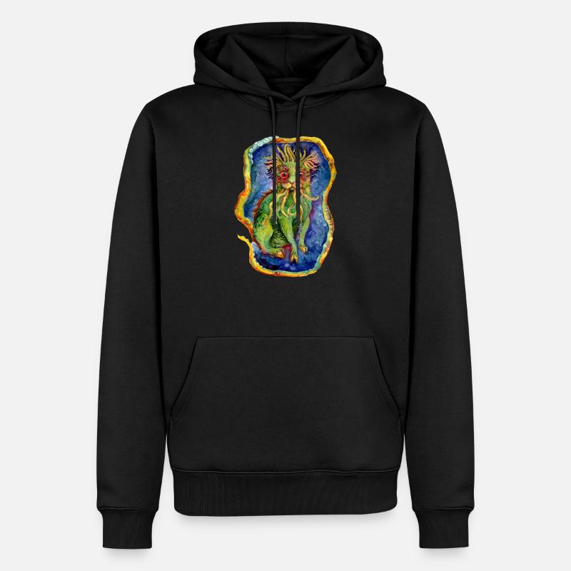 Cathulhu - Sweat à capuche Premium bio Homme - noir