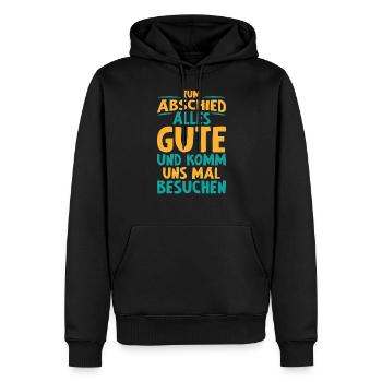 Gute Abschied Kollege Arbeit Geschenk - Männer Premium Bio Hoodie - Schwarz - Vorne - Nico (187cm)