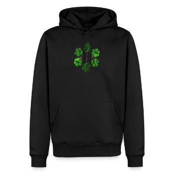St.Patricks Day Trèfle shamrock Irlande - Sweat à capuche Premium bio Homme - noir - Devant - Nico (187cm)