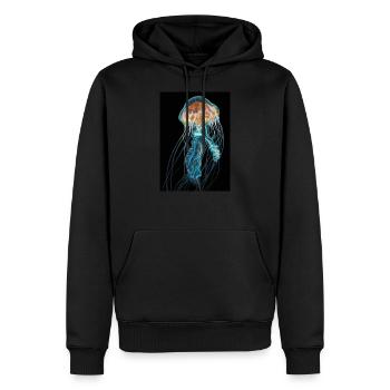 Geheimnisvolle Qualle - Männer Premium Bio Hoodie - Schwarz - Vorne - Nico (187cm)
