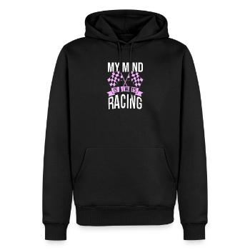 Motorsport aus Leidenschaft - Männer Premium Bio Hoodie - Schwarz - Vorne - Nico (187cm)