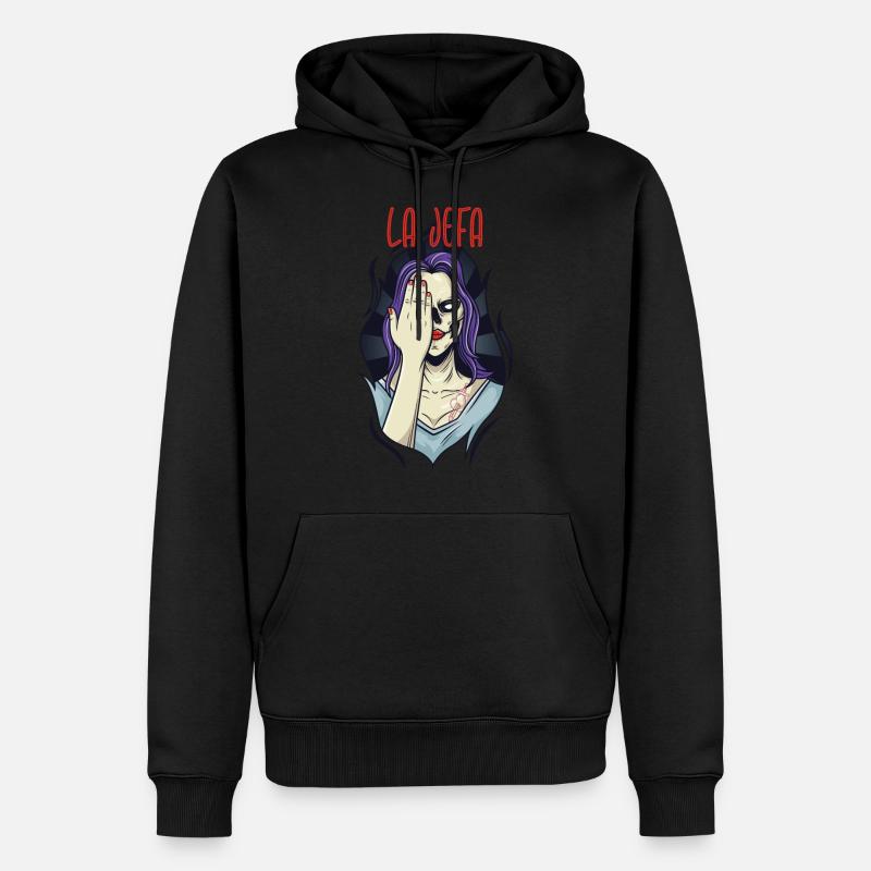 La Jefa - die Chefin - Männer Premium Bio Hoodie - Schwarz