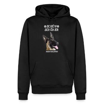 Schön Schöner Mein Malinois - Männer Premium Bio Hoodie - Schwarz - Vorne - Nico (187cm)