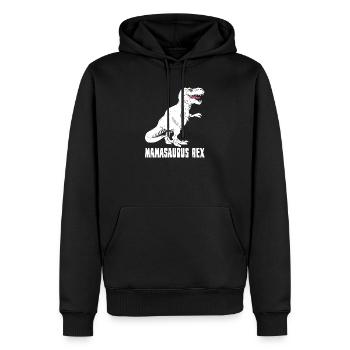 Mère Dinosaure - Mamasaurus Rex - Drôle - Sweat à capuche Premium bio Homme - noir - Devant - Nico (187cm)