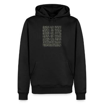 Pattern - Khaki - Men’s Premium Organic Hoodie - black - Front - Nico (187cm)