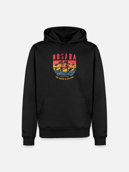 Nosara Costa Rica beach design - Men’s Premium Organic Hoodie - black