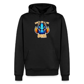 Dori en colère - Sweat à capuche Premium bio Homme - noir - Devant - Nico (187cm)