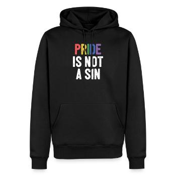 LGBTQ Pride Month - Pride ist keine Sünde - Männer Premium Bio Hoodie - Schwarz - Vorne - Nico (187cm)