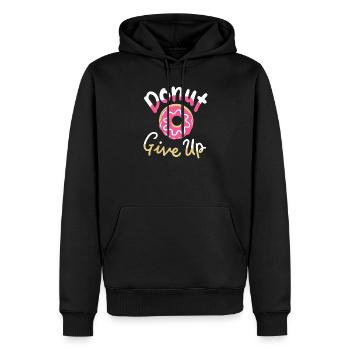 Donut Wortspiel motivierend - Männer Premium Bio Hoodie - Schwarz - Vorne - Nico (187cm)