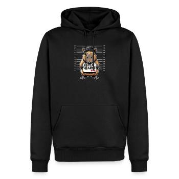 I Steal Hearts – Drôle de Capybara pour la Saint-Valentin - Sweat à capuche Premium bio Homme - noir - Devant - Nico (187cm)