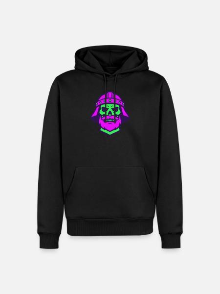 Skull Warrior Pop Art - Men’s Premium Organic Hoodie - black