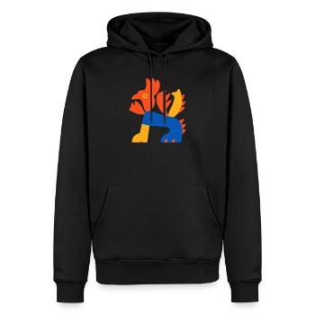 Dragon du Fils - Sweat à capuche Premium bio Homme - noir - Devant - Nico (187cm)