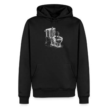 Plan de toilette Steampunk - Sweat à capuche Premium bio Homme - noir - Devant - Nico (187cm)