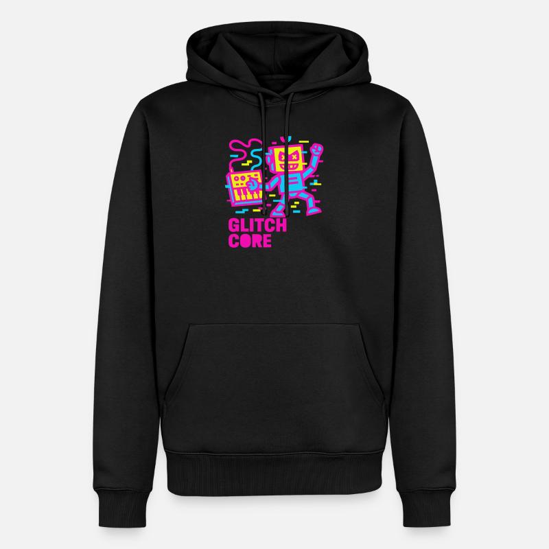 Glitchcore ! - Sweat à capuche Premium bio Homme - noir
