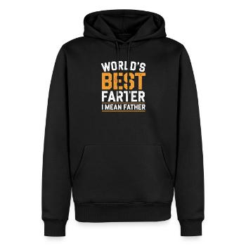 Der weltbeste Farzer Ich meine Vater T-Shirt - Männer Premium Bio Hoodie - Schwarz - Vorne - Nico (187cm)