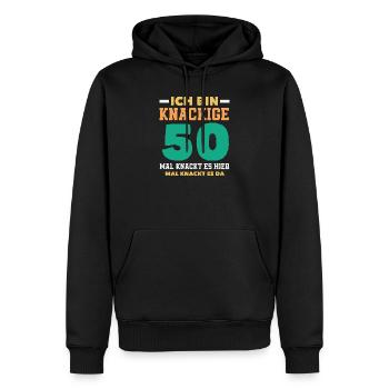 Lustiges 50. Geburtstag Geburtstagsshirt Geschenk - Männer Premium Bio Hoodie - Schwarz - Vorne - Nico (187cm)
