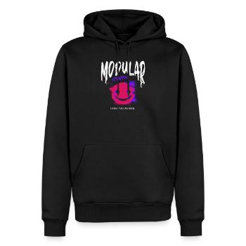 Modular Synth Synthesizer Waveform - Männer Premium Bio Hoodie - Schwarz - Vorne - Nico (187cm)