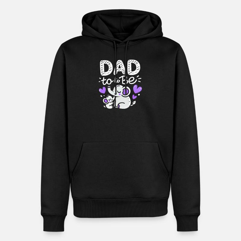 Vater wird Elefant Baby Enthüllung, Väter - Männer Premium Bio Hoodie - Schwarz